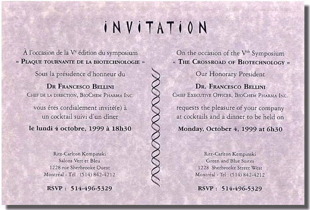 Invitations for the exhibition's private viewing - Invitations pour le vernissage de l'exposition