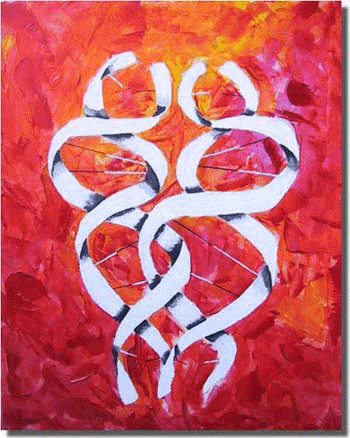 DNA Family orange-red #2 - Famille ADN orange-rouge #2