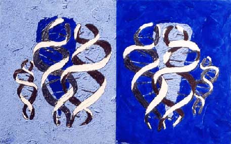 Yin/Yang blue purple - Yin/Yang bleu pourpre