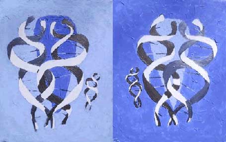 Yin/Yang cobalt blue - Yin/Yang bleu cobalt